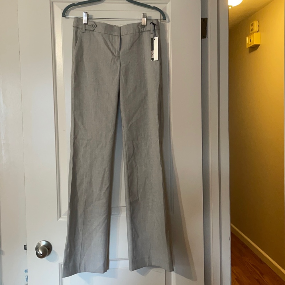Grey Plaid Editor Pants